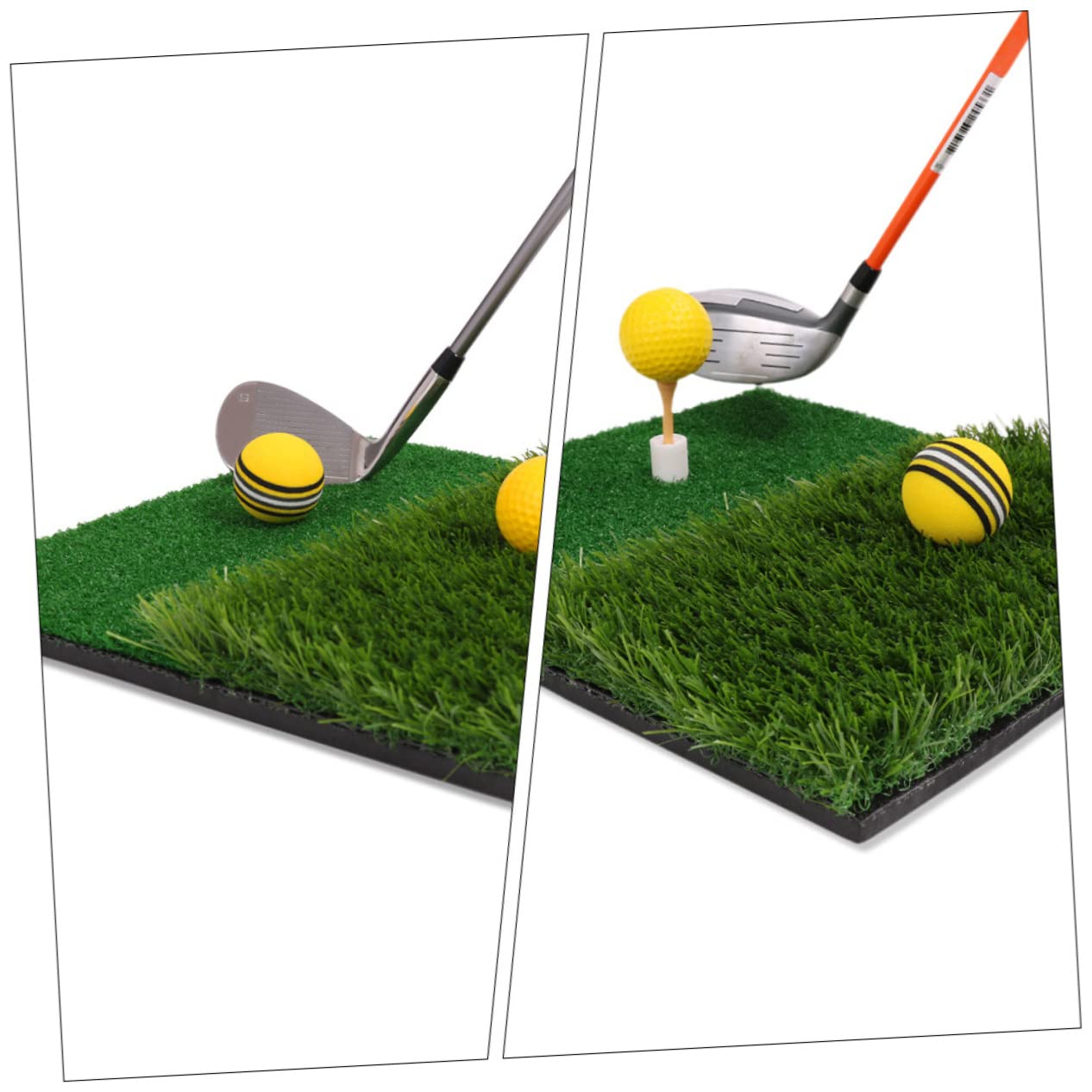 GRIRIW 1Set Golfing Practice Mat Portable Indoor Home Hitting Mat with True Turf Surface for Driving Chipping and Putting Practice for Conditions
