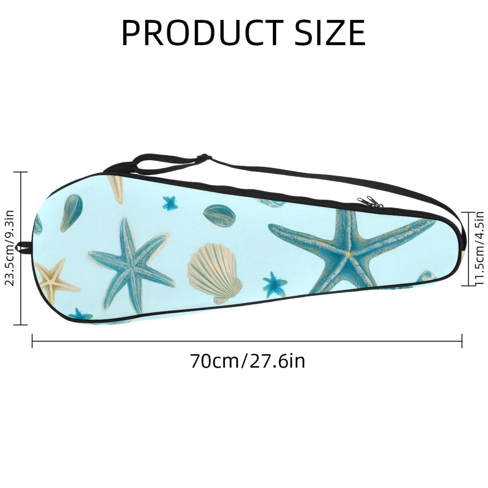 Funda para raqueta de bádminton acolchada con correa de hombro ajustable
