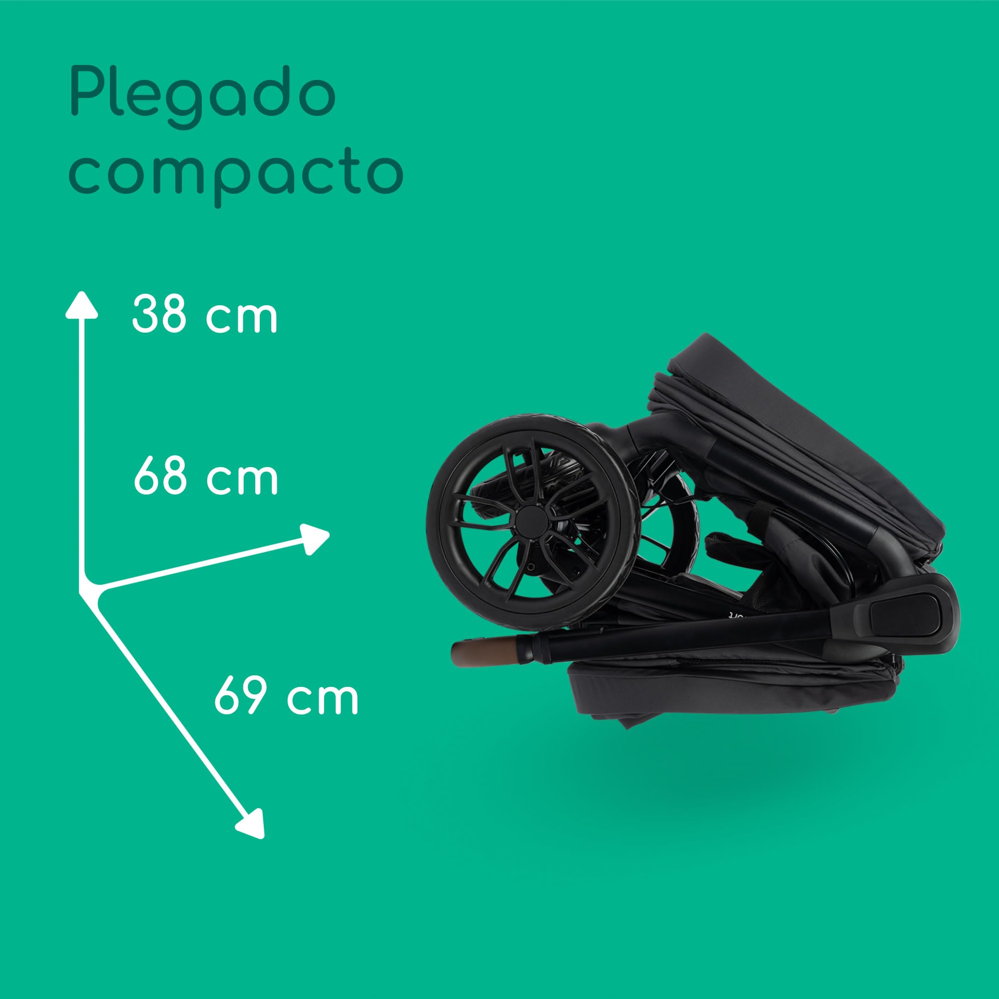 Bebeconfort Helios, Cochecito Gemelar Bebé desde el Nacimiento, 0-4 Años, 0-22 kg, 2 Asientos Enfrentados, Grandes Ruedas Todoterreno, Plegado Compacto, Carro Bebé, Capota Protectora, Mineral Graphite