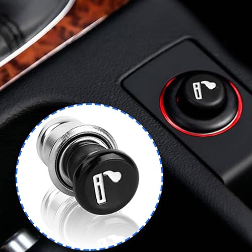 Miniatura 5 de Enchufe para encendedor de cigarrillos de automóvil, enchufe de 12 V, 0.787 in, botón de repuesto, toma de corriente para el automóvil, enchufe de