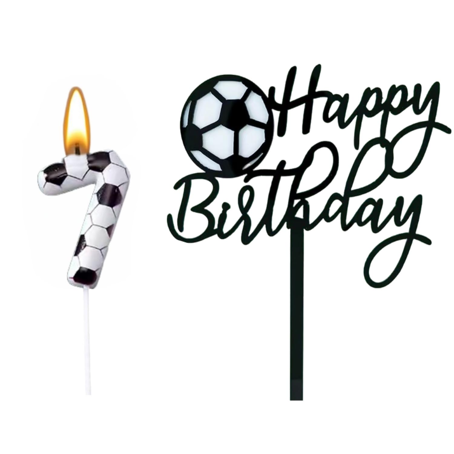 LiJuanWang Geburtstagskerzen Zahlen 7,Kerzen Geburtstag Kinder,Geburtstagskerzen Fußball,Birthday Candles fürTorte,Kerzen Zahlen,mit Tortendeko,für Kinder,Jubilen,Meilensteine