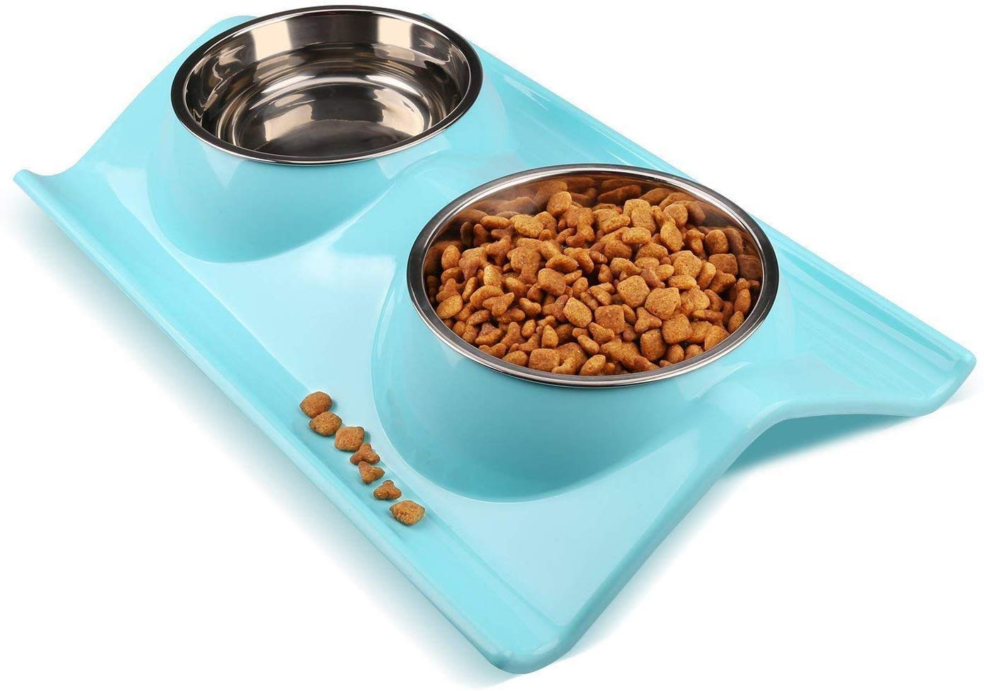 Emily Pets Stainless Steel Safety Healthy Cat/Puppy Double Food and Water Bowl-Small (Blue) (B0834W59KL) Amazon Price History, Amazon Price Tracker