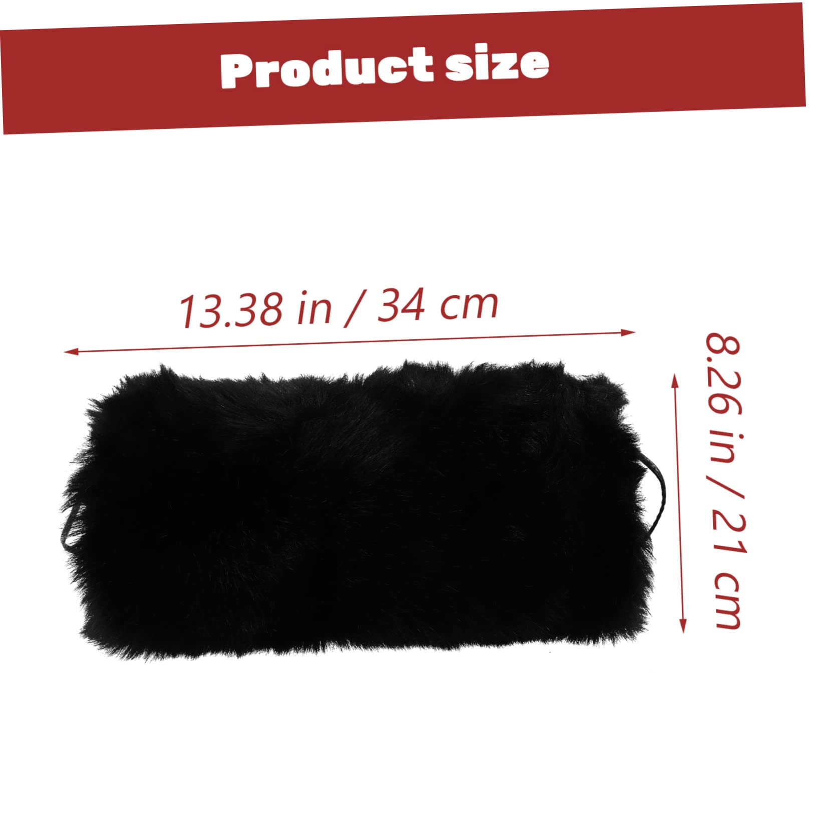 BRIGHTFUFU Hand Muff Warmer Faux Fur Portable Warmer Pouch Muff for Hands Winter Accessory Small Cushion