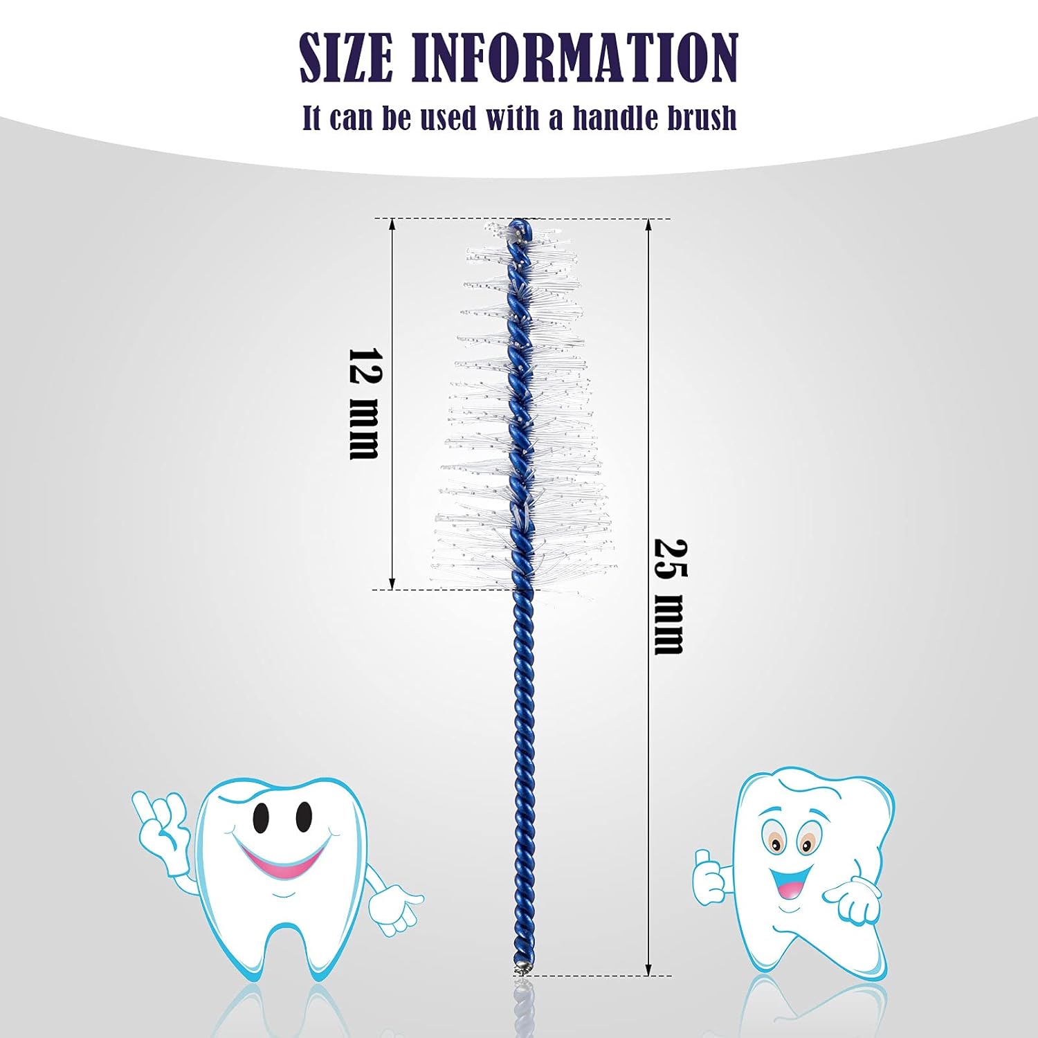 Cowwell Interdental Brush Teeth Soft Dental Picks Tooth Floss Interdental Brush Betweens Interdental Brush Refills White Tapered Refills for Tooth Cleaning (30 Pieces) : Industrial & Scientific