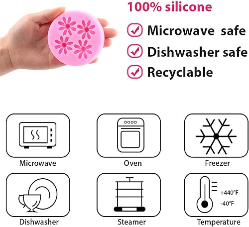 Miniatura 2 de Mujiang Juego de 4 moldes de silicona de crisantemo de flores de rosas para decorar pasteles, cupcakes, pasta de goma de mascar de chocolate,