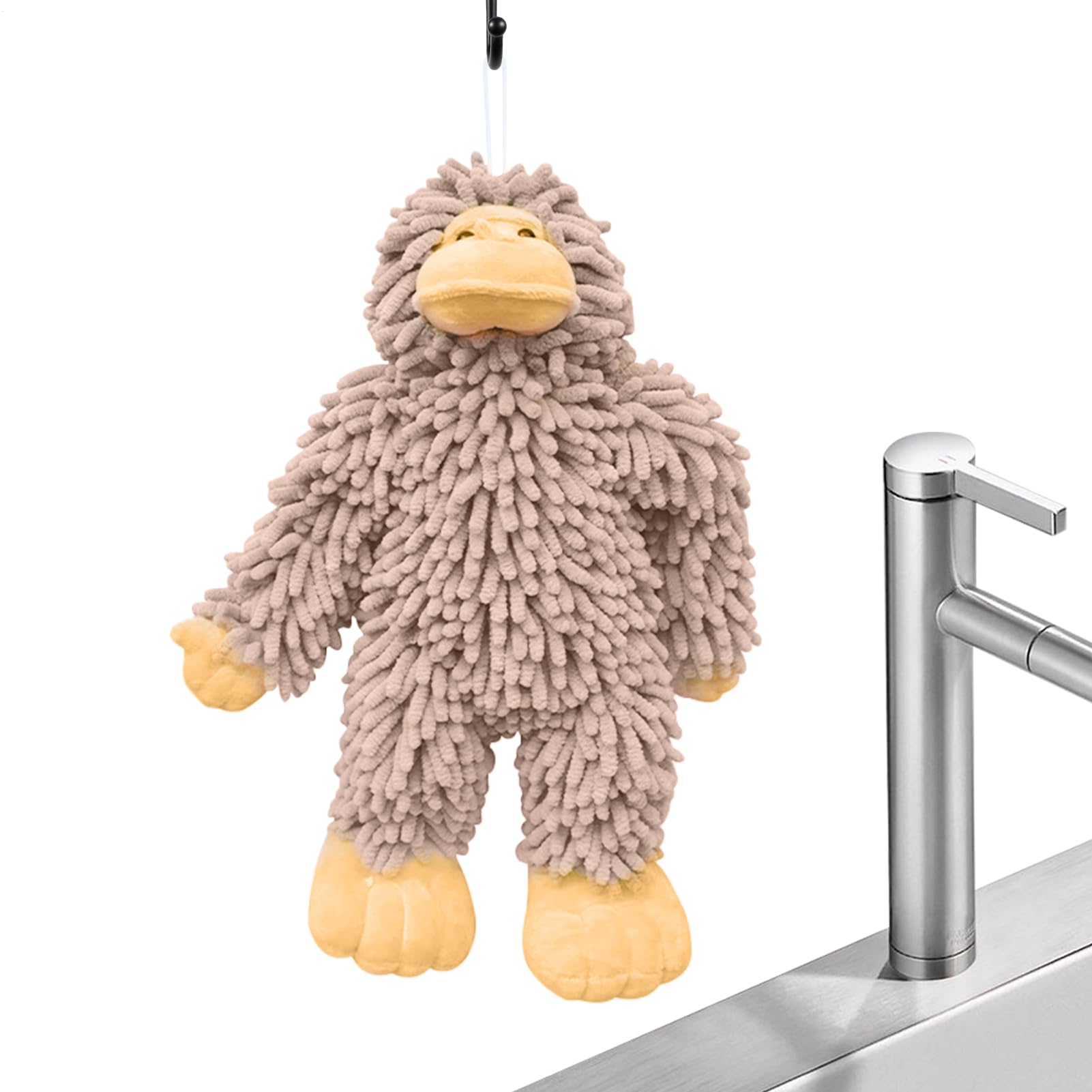 Serviette de toilette pelucheuse pour les mains des enfants dans la salle de bain