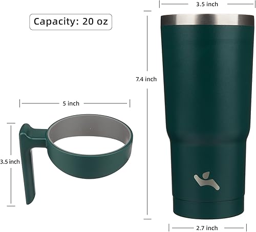Miniatura 209 de 10 oz Tumbler with Handle and 2 Straw 2 Lid, Insulated Water Bottle Stainless Steel Vacuum Cup Reusable Travel Mug,Turquoise Negro