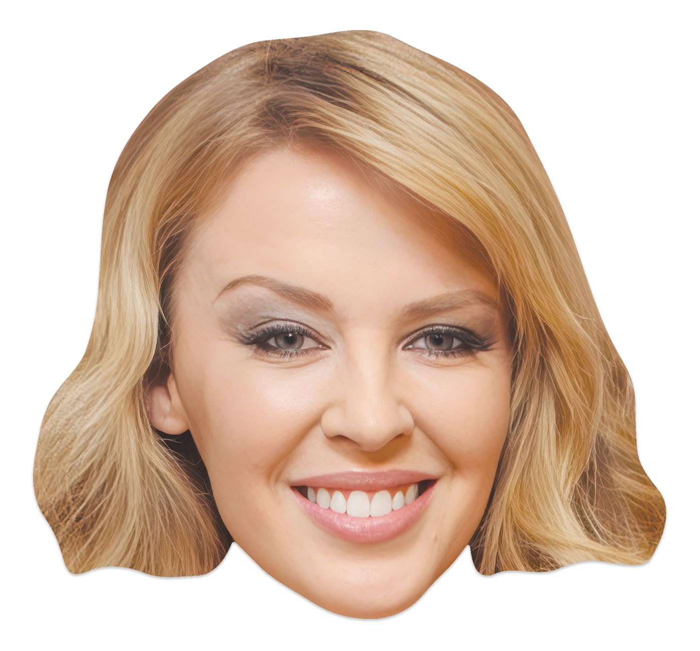 Star Cutouts CM273 Kylie Minogue Cardboard Face Mask – Pop Icon Fancy Dress Mask for Parties, Hen Nights & Events