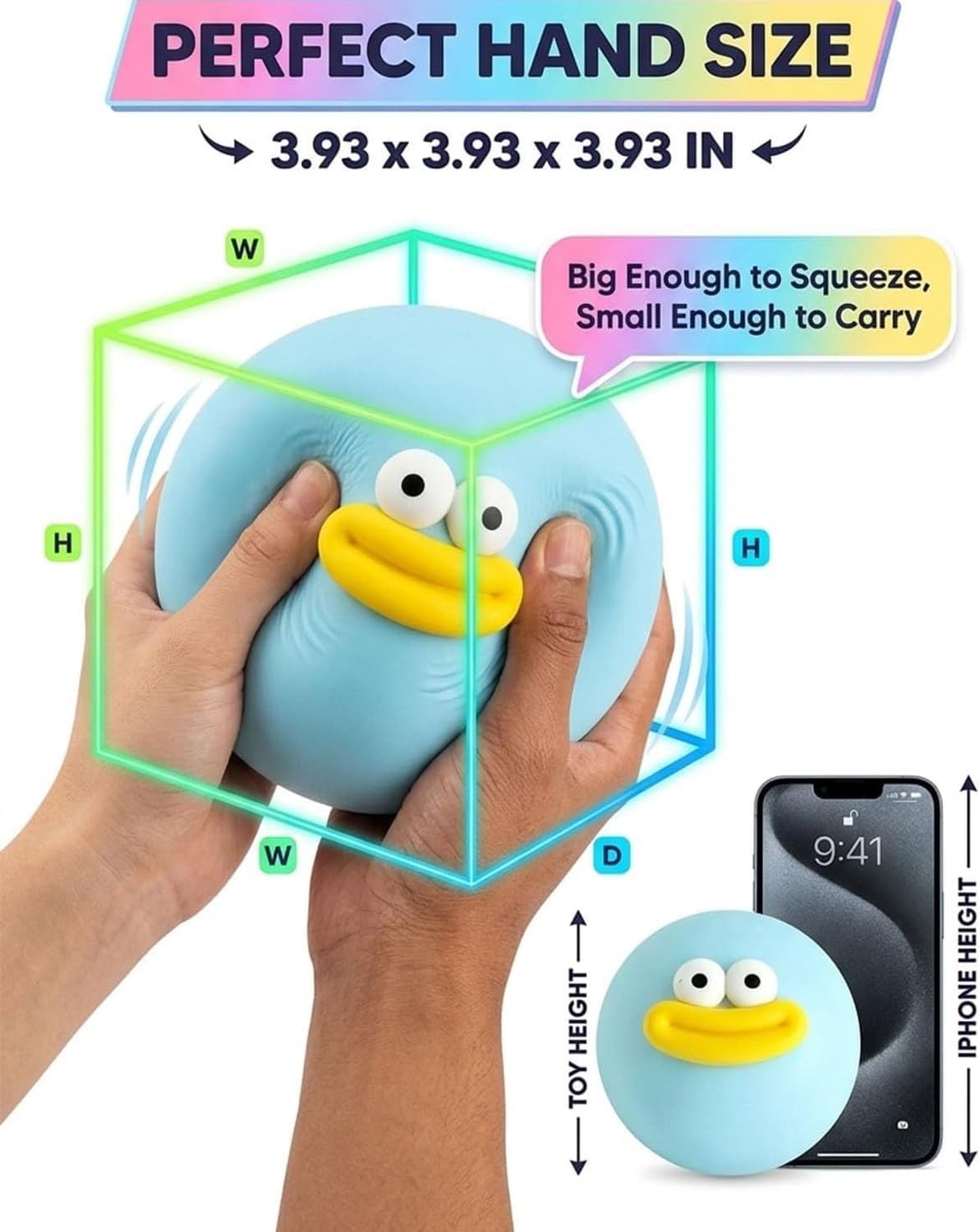 Smushers Face Squishy Soft Squeeze Stress Relief Desk Accessory Slow Rising Texture Sensory Toy Interchangeable Faces Large Rebound Ball Fidget Adults Kids Anxiety Novelty Gift Ultimate(All,1 Set)