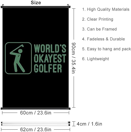 Miniatura 2 de Okayest - Póster de golfista para pared, lienzo para colgar en la pared, pintura para decoración del hogar, obra de arte, imagen, 24 x 36 pulgadas