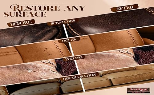 Blend It On XL Leather/Vinyl Repair Kit Now with 6 Ounces for Furniture, Jacket, Sofa, Car Seat, Boots, Easy Instructions to Match Colors, Restore Any Material No Mixing Chart Needed (Neutral Mix)