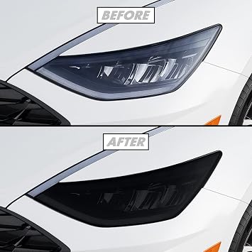 SlickMod PreCut Vinyl Smoke Tint for 2020-2022 Hyundai Sonata Headlight 1. Headlight, 20% Dark Smoke