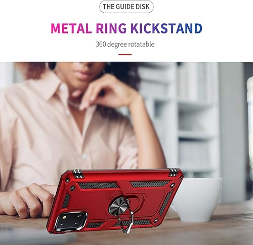 Miniatura 3 de Funda para Galaxy Note 10 LiteSamsung A81, grado militar Soporte magnético para anillo de coche Soporte Funda protectora para Samsung Galaxy Note 10