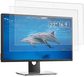 YINOVEEN Pacote com 2 protetores de tela para monitor de mesa antirreflexo de 27 polegadas para diagonal universal de 27 polegadas com proporção de 16:9, monitor curvo e tela sensível ao toque