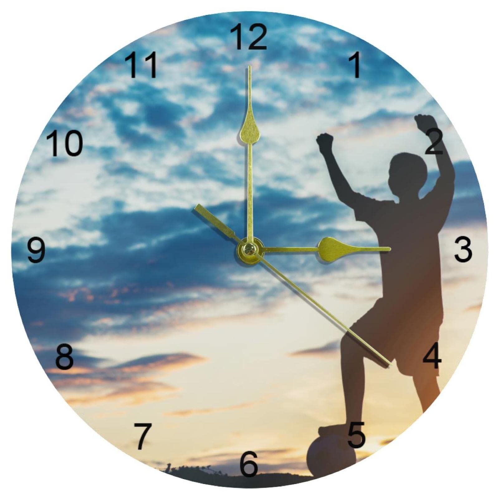 Horloge murale silencieuse 25,4 cm pour cuisine et salon moderne