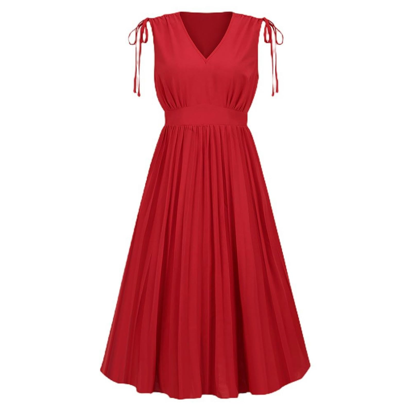 Robe plissée sans manches col en V : révélez la femme audacieuse en vous
