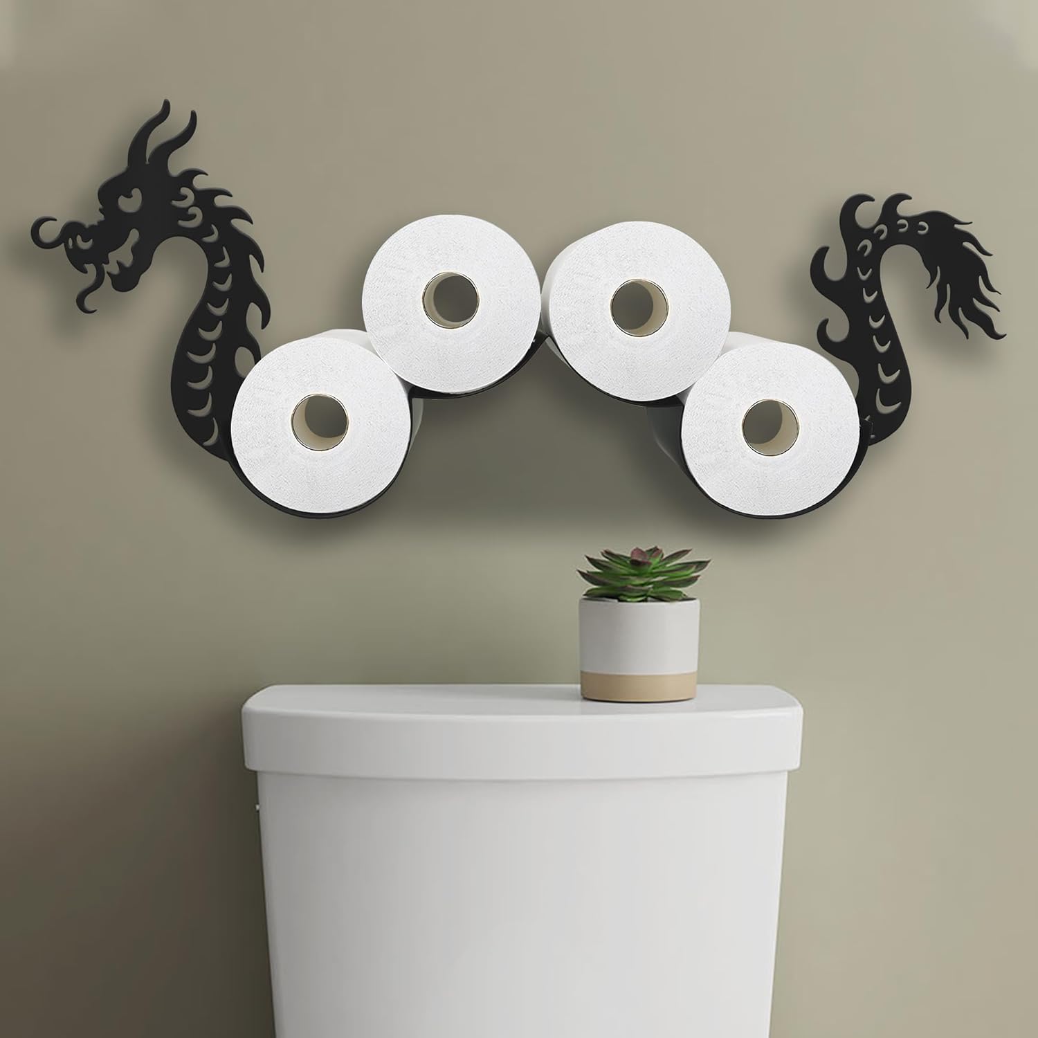 Amazon.com: Wigag Dragon Toilet Paper Holder for Extra 8 Rolls, Wall ...