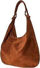 LeahWard Women's Large Soft Genuine Suede Leather Shoulder Bag, Handbag Tote Bag,