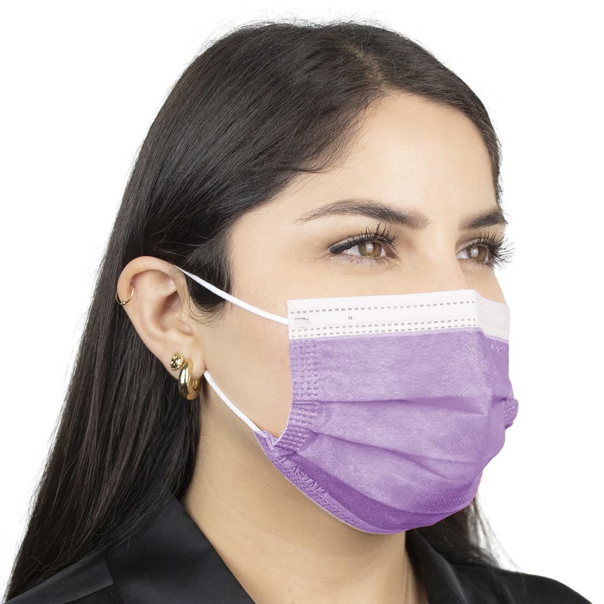 LYTIO 4 Ply Face Mask ASTM Level 3 Disposable Unisex Breathable Soft and Skin-Friendly Made in the USA (50 Pieces, Adult, Lavender Purple)