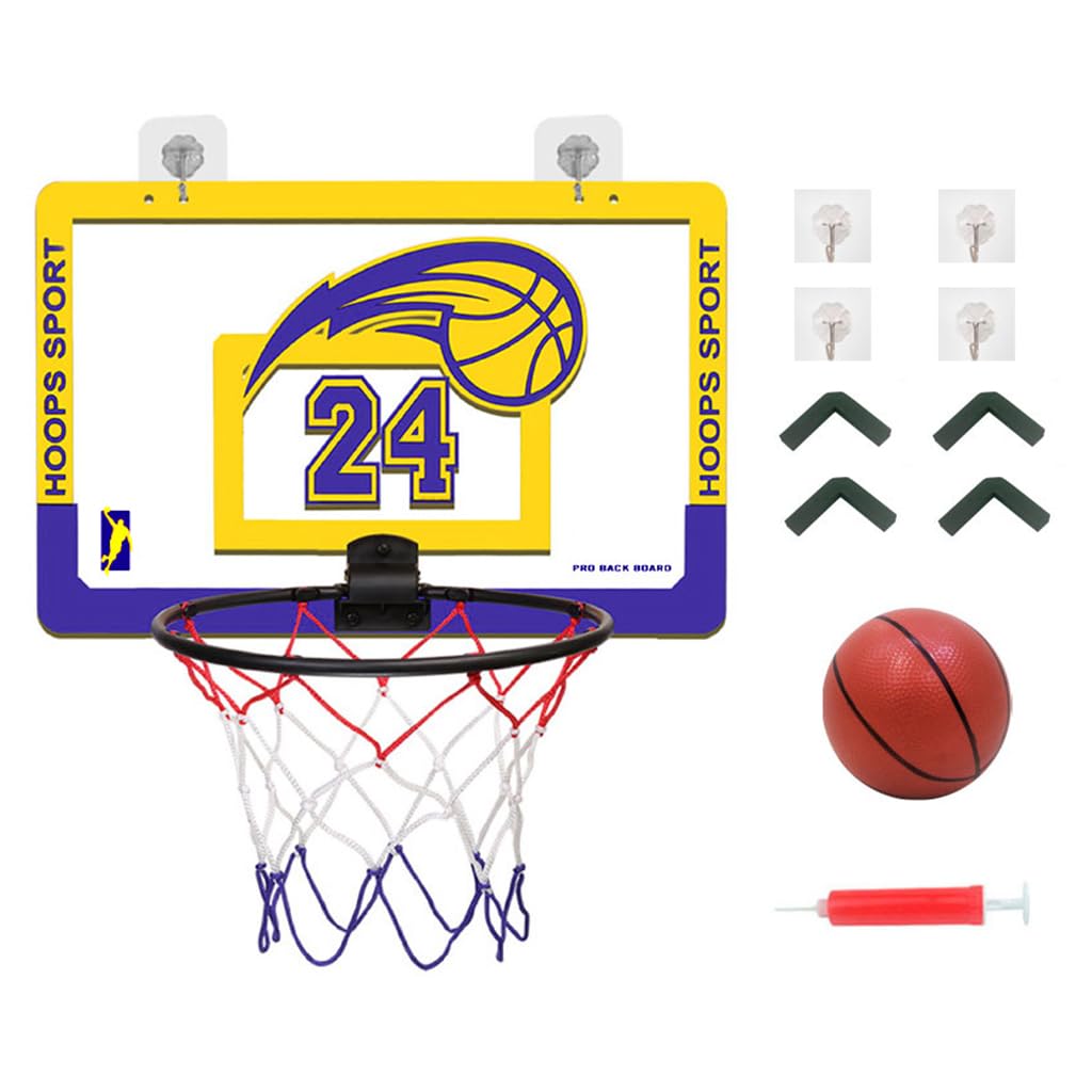 Proberos® Wall Basketball Hoop & Basketball Set for Kids, Premium Alloy Wall Hanging Indoor Foldable Baske, Star Special Edition, Hoop Easy Basketball Hoop for Kids 3-10Years Old, 40×26 CM-image-23