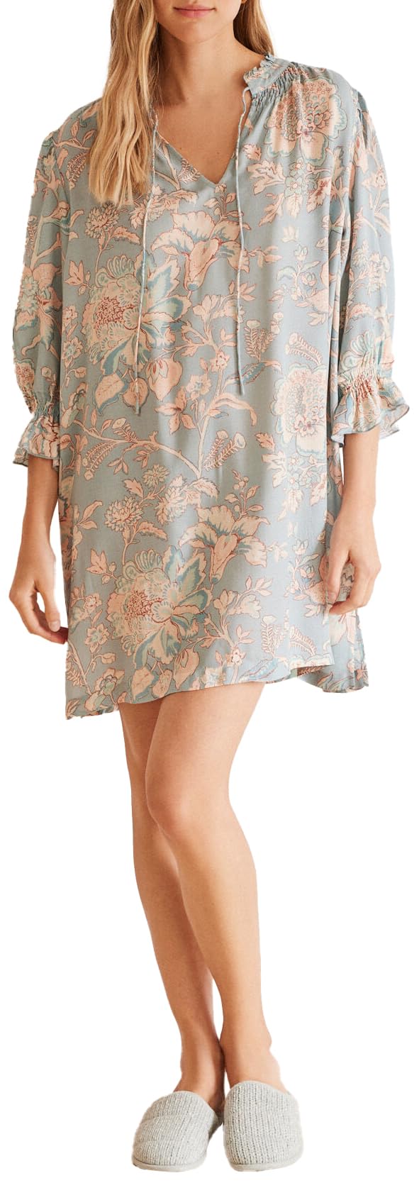 Women'secret Camisola Viscosa Estampado Flores Camisón para Mujer