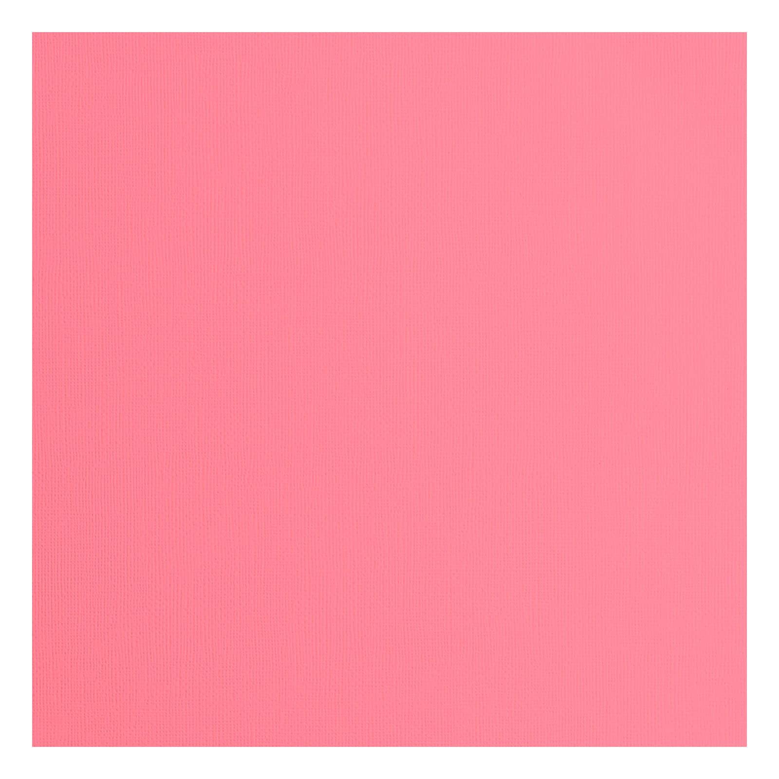 Florence Cardstock Textured, Coloured Card Making Supplies 12 x 12 inch, Pink, 20 Sheets