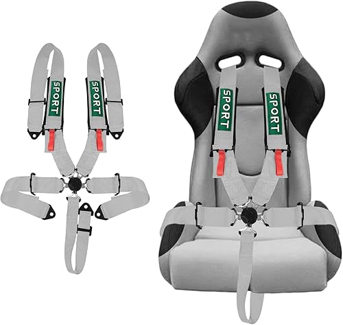 Miniatura 27 de BESTZHEYU Juego de arnés de seguridad de carreras de 5 puntos SFI con almohadillas de hombro resistentes ultra cómodas Arnés de carreras de 5 puntos