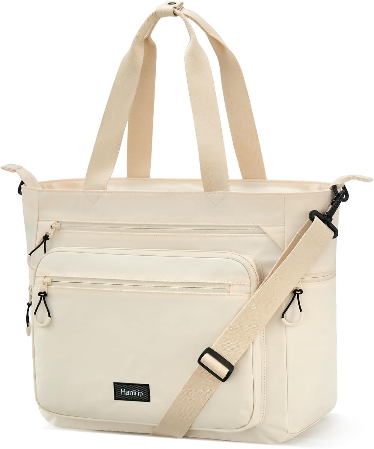 Travel Tote Bags for Women Extra Large Canvas Laptop Tote Bag with Zipper Pockets Luggage Sleeve