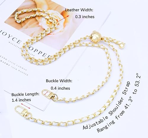 Miniatura 3 de NEOREAL Correa de cadena de hierro de 53 pulgadas para bolso de mano, bolso de hombro, bolsa cruzada, accesorios de correas de repuesto, con