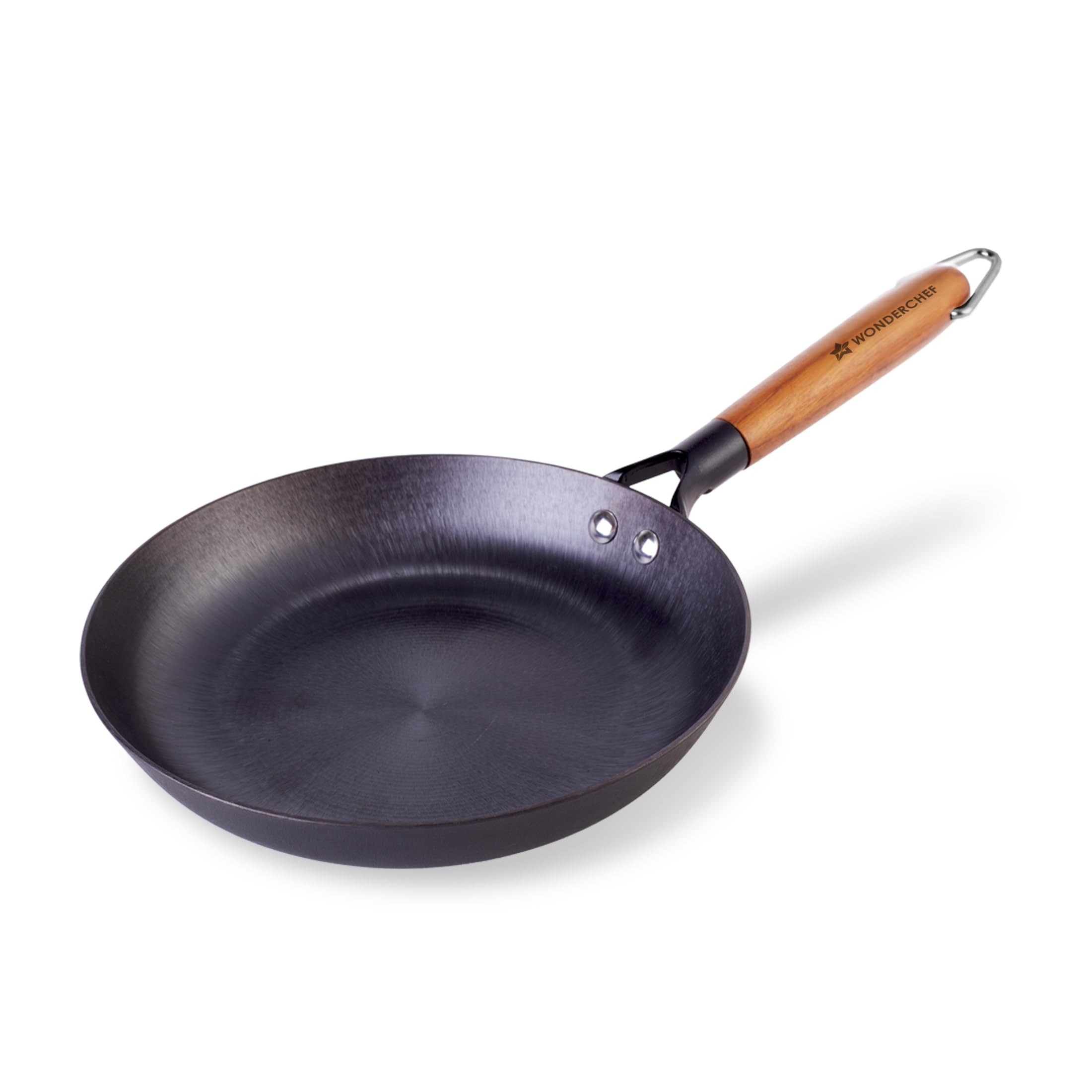Wonderchef Pre-Seasoned Ferro Light 24cm Cast Iron Fry Pan | 1.4L | Acacia Wooden Handles | Gravity Moulding Technology | No Chemical Coating |10 Year Warranty-picture-24