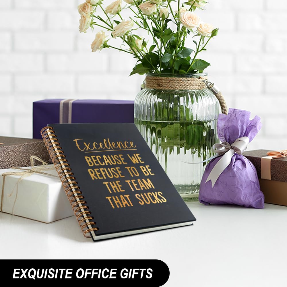 Excellence Because We Refuse To Be 160 Pages Blank Spiral Notebook, Funny Employee Appreciation Gifts, Teamwork Gifts for Staff, Team Gifts for Coworkers, Leadership Gifts for Colleagues - Image 4
