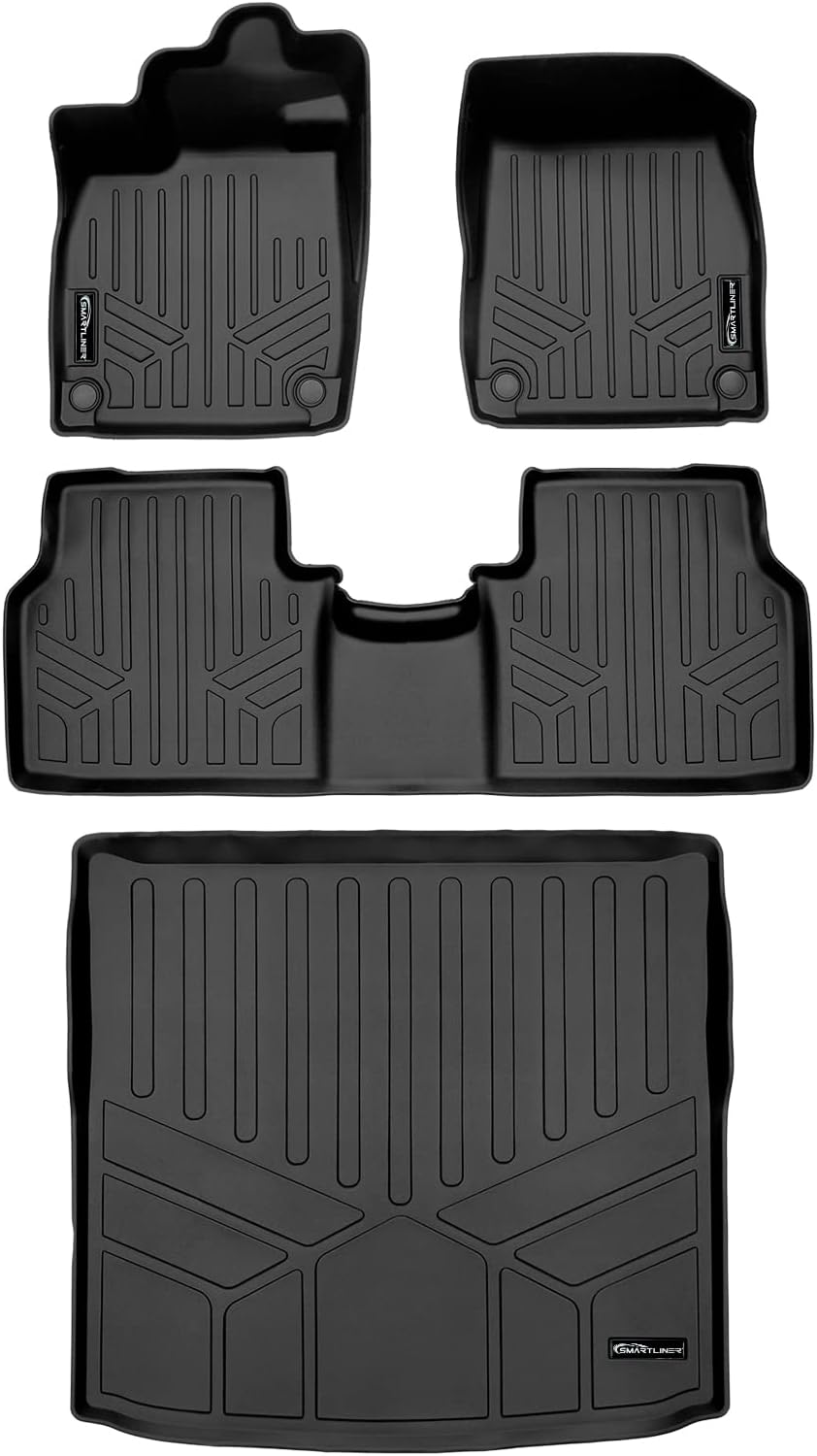 SMARTLINER Custom Fit All Weather Black 2 Row Floor Mats