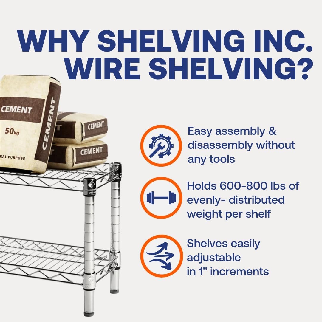Shelving Inc. Post Extension Kit for (4) Wire Shelving Posts