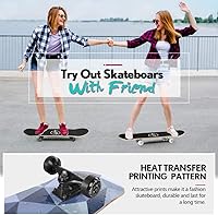 Vista 5 de BELEEV - Monopatín para principiantes, 79 x 20 cm, monopatín completo de 31 x 8 pulgadas para niños, adolescentes y adultos, 7 capas de arce