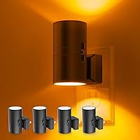 Vista 19 de L LOHAS LED Luz nocturna enchufable, luces nocturnas enchufables a la pared, sensor de luz, 0-100 lm, blanco suave 3000 K, luz nocturna regulable