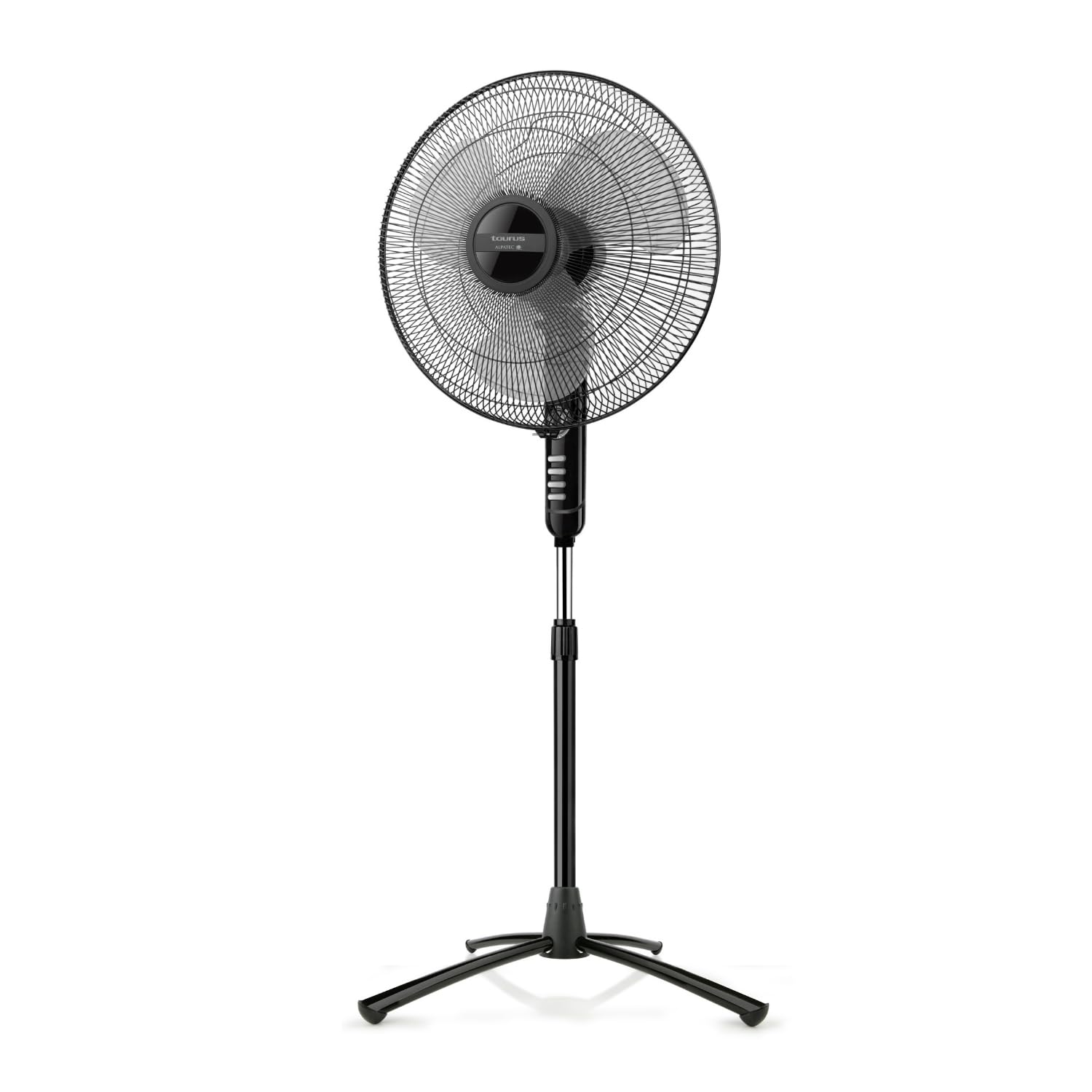 Taurus - Ventilador de Pie Bergen 16C 45W | 3 Aspas 40 cm | 3 Velocidades | Oscilación Automática | Inclinación y Altura Ajustables | Temporizador 2h | Base Cruzada Estable | Silencioso | Negro
