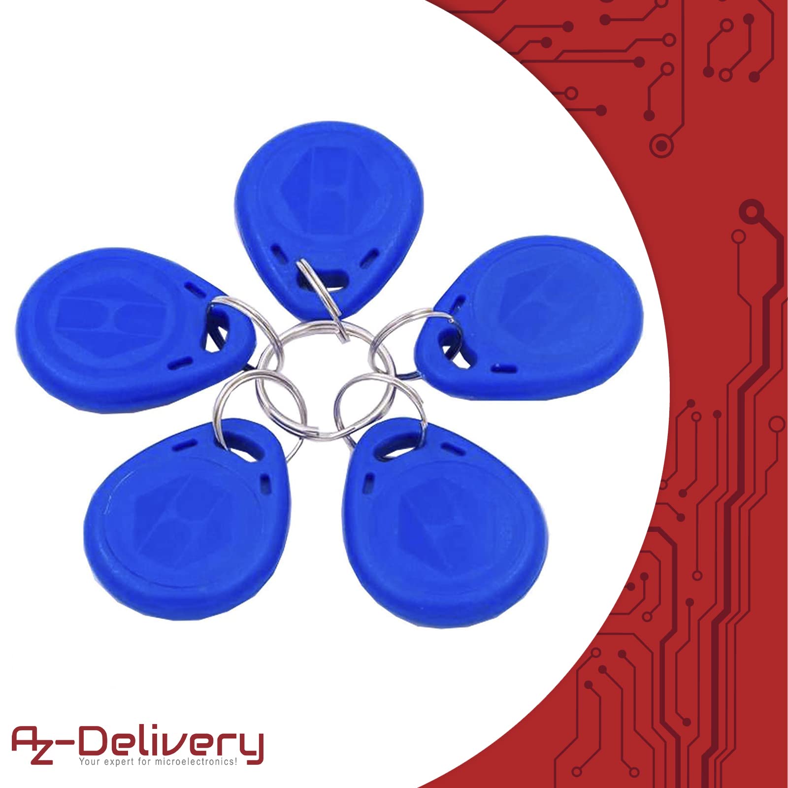 AZDelivery 100 x Chips RFID Transpondedor 125kHz Compatible con Arduino