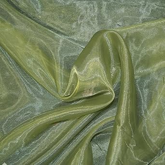 25 Yard Bolt - Olive Green 58" Wide Crystal Organza Fabric