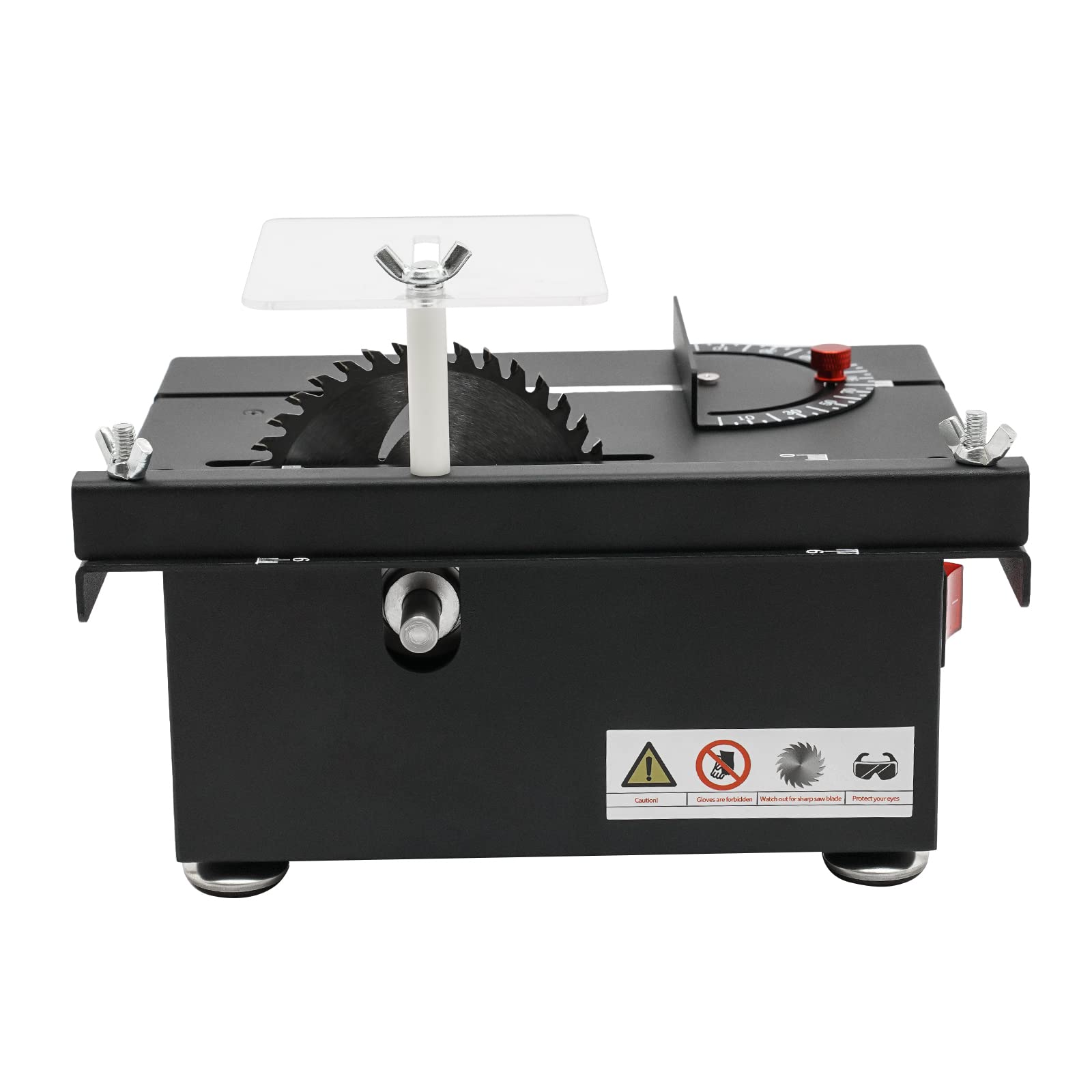 Mini Sega da Tavolo, Sega Circolare Elettrica da 200W, Sega da Banco Portatile ad Alta Precisione con 1 Lama, Alimentatore a 7 Velocità, per Progetti di Lavorazione del Legno Fai-da-Te