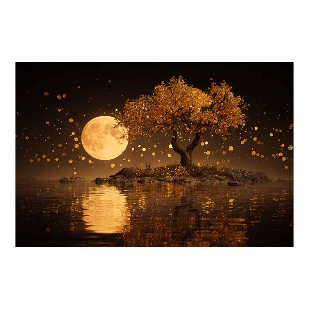 HOQIU Tree Wall Art Cherrys blossoms Tree artwork, home canvas prints, for Bathroom Living Room Bedroom(Multicolor)-80x120cm Unframed