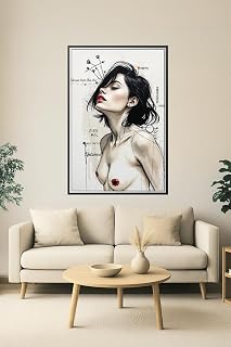 Ink & Emotion – Sensual Abstract Woman Art Poster 【Photo Paper】