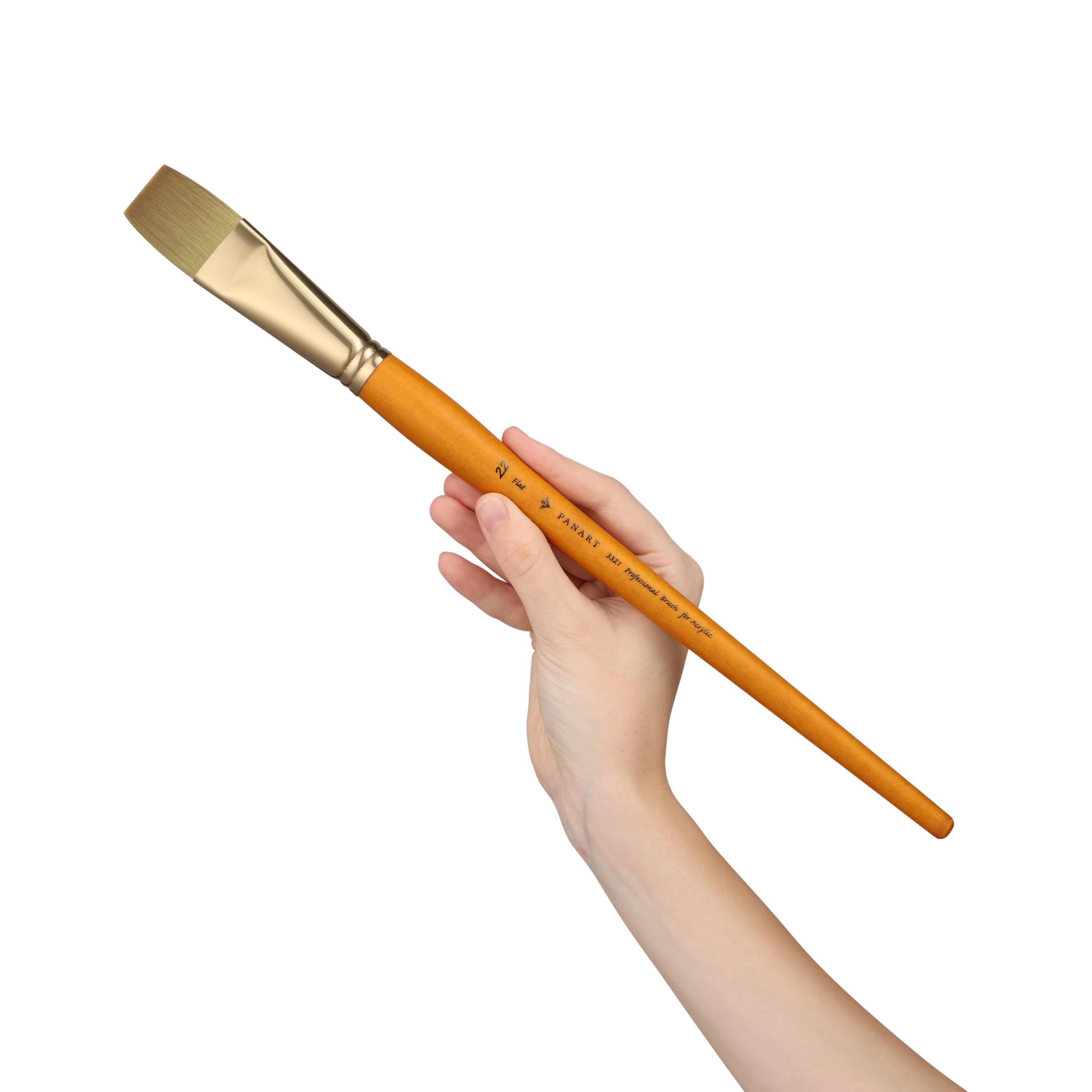 Pan Art Synthetic Fibre Flat No. 22, Detail & Wash Brush for Acrylics - Image 3