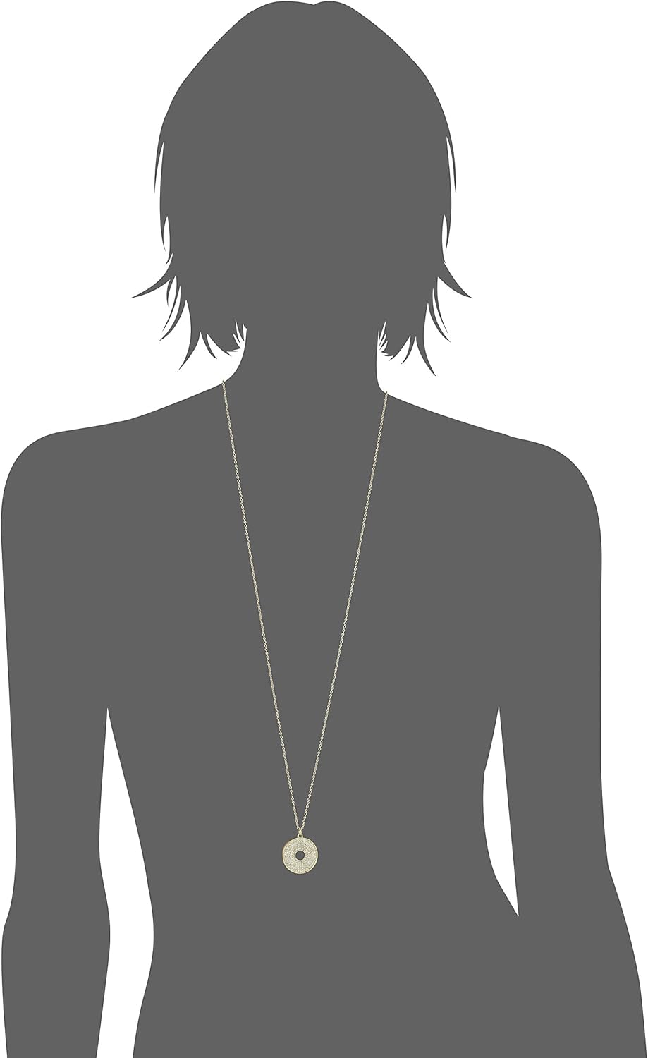 Karen Kane Iris Open Disc Pave Pendant Necklace