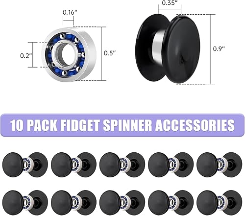 Miniatura 7 de NiArt Fidget Finger Spinner DIY Resina Epoxi Fundición Molde de Silicona Kit 5 Moldes con 10 Rodamientos, Alivio del Estrés Juguete de Mano Fidget