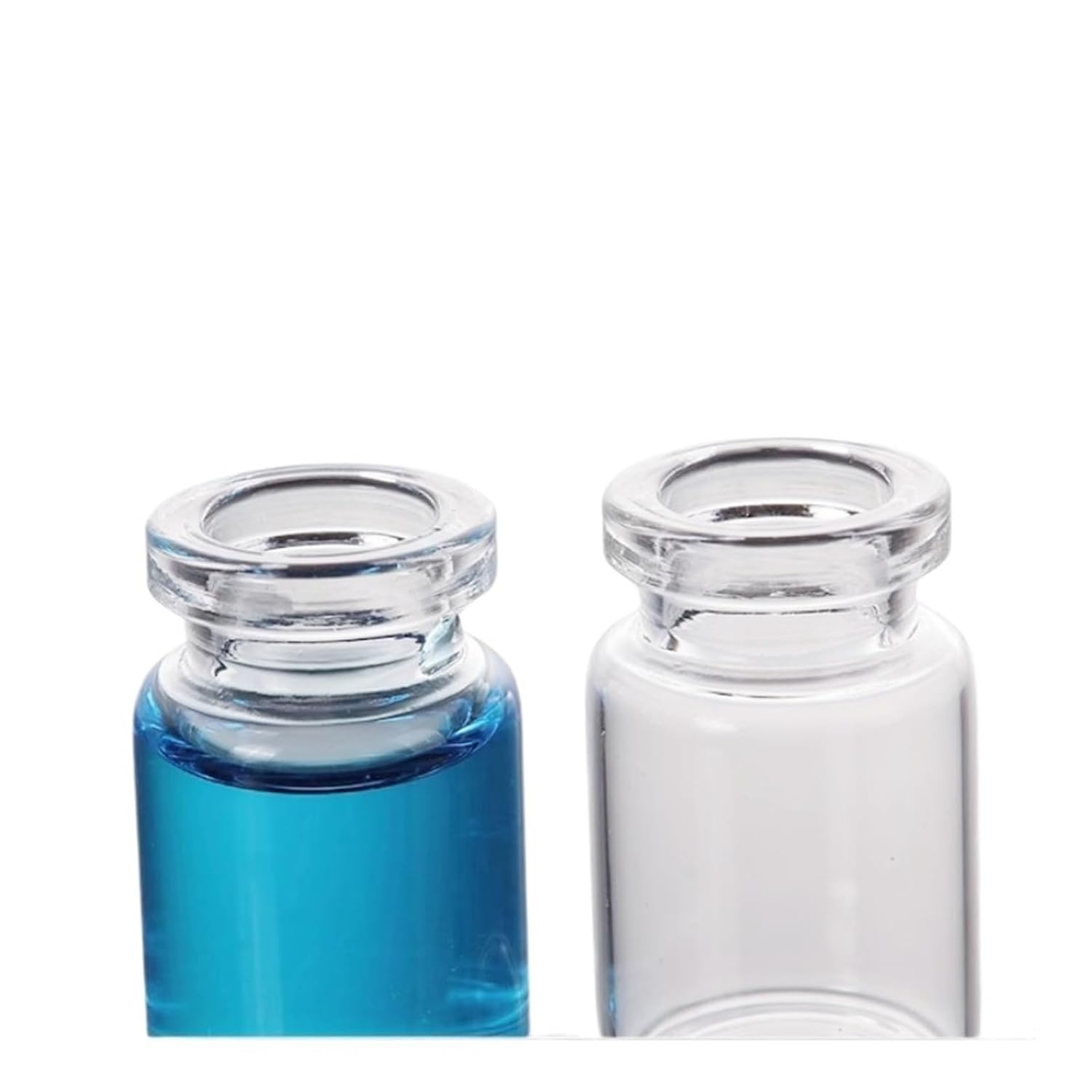 Laboratory Transparent Crimping top headspace Bottle Crimping Chromatography Bottle 20 mL Flat Bottomed Aluminum Cap, with 10 Sets of Silicone/PTFE membranes