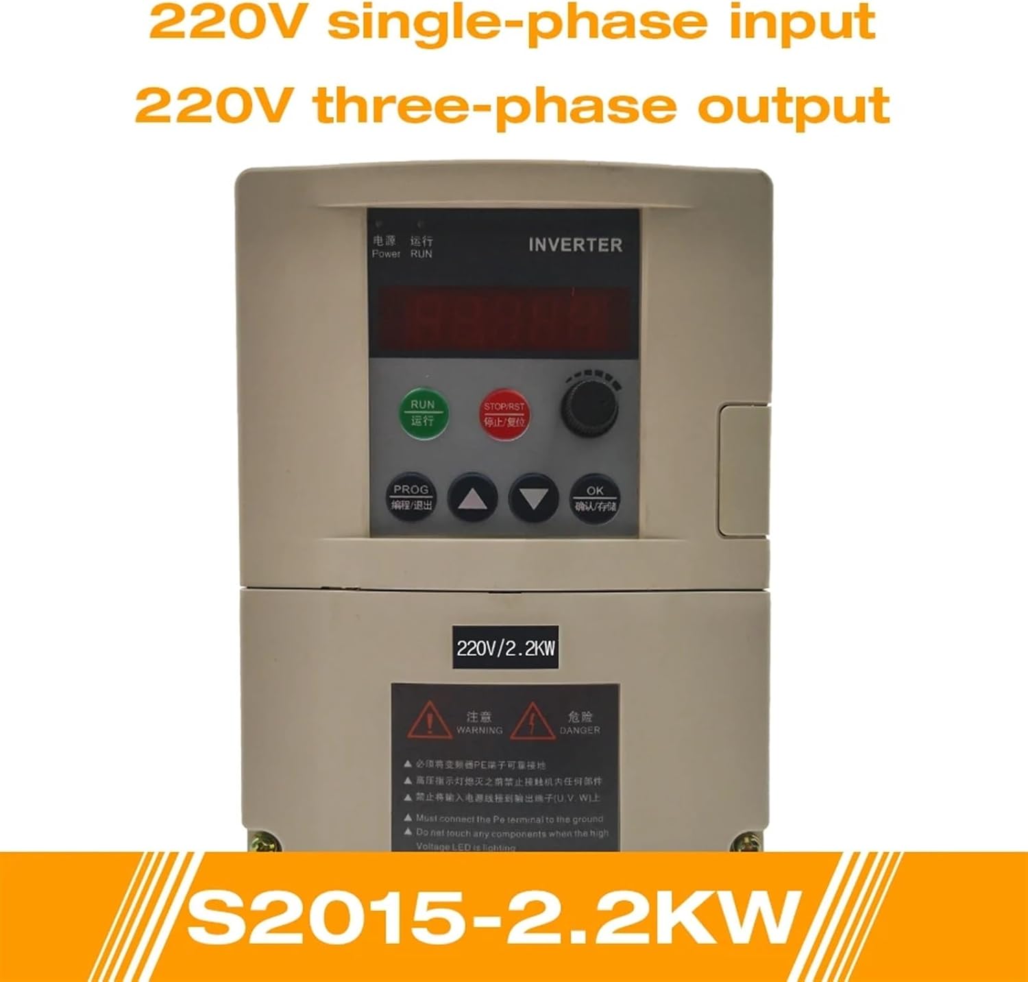 VFD 110V Frequency Converter ZW-S1-2T 1.5KW/2.2KW Inverter Single Phase Input and 110/220v Triple Output(110v 1p in- 3p Out,2.2KW)