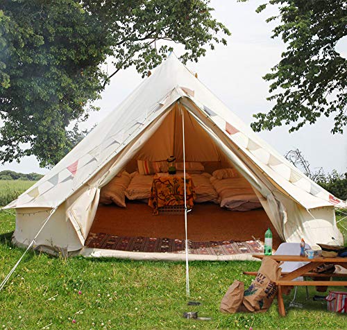 Carpa de lona algodón impermeable para 6-8 personas miniatura 5