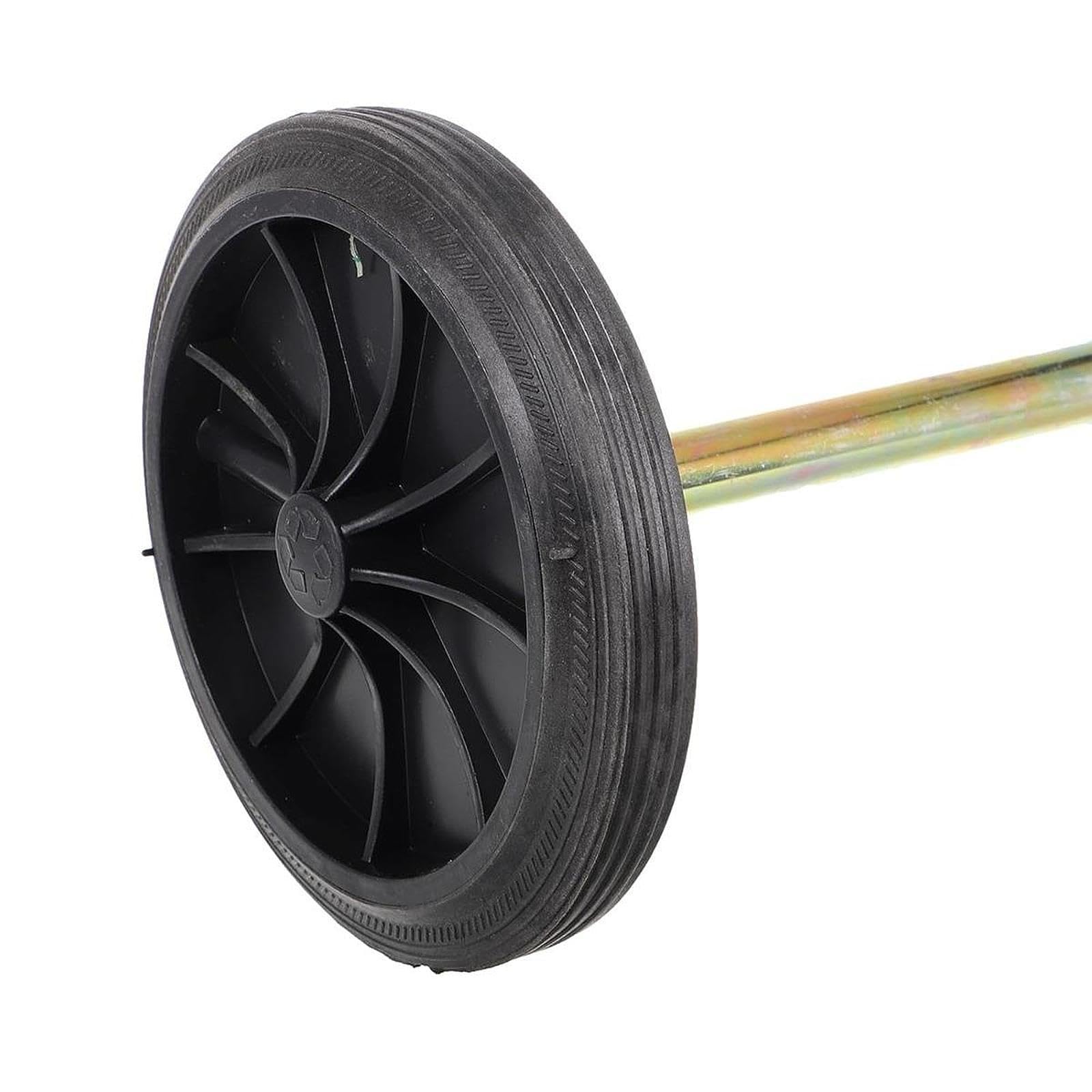 Milageto Roues de Chariot à Poubelle, Caster de Remplacement pour Conteneur, Longueur totale 55 cm