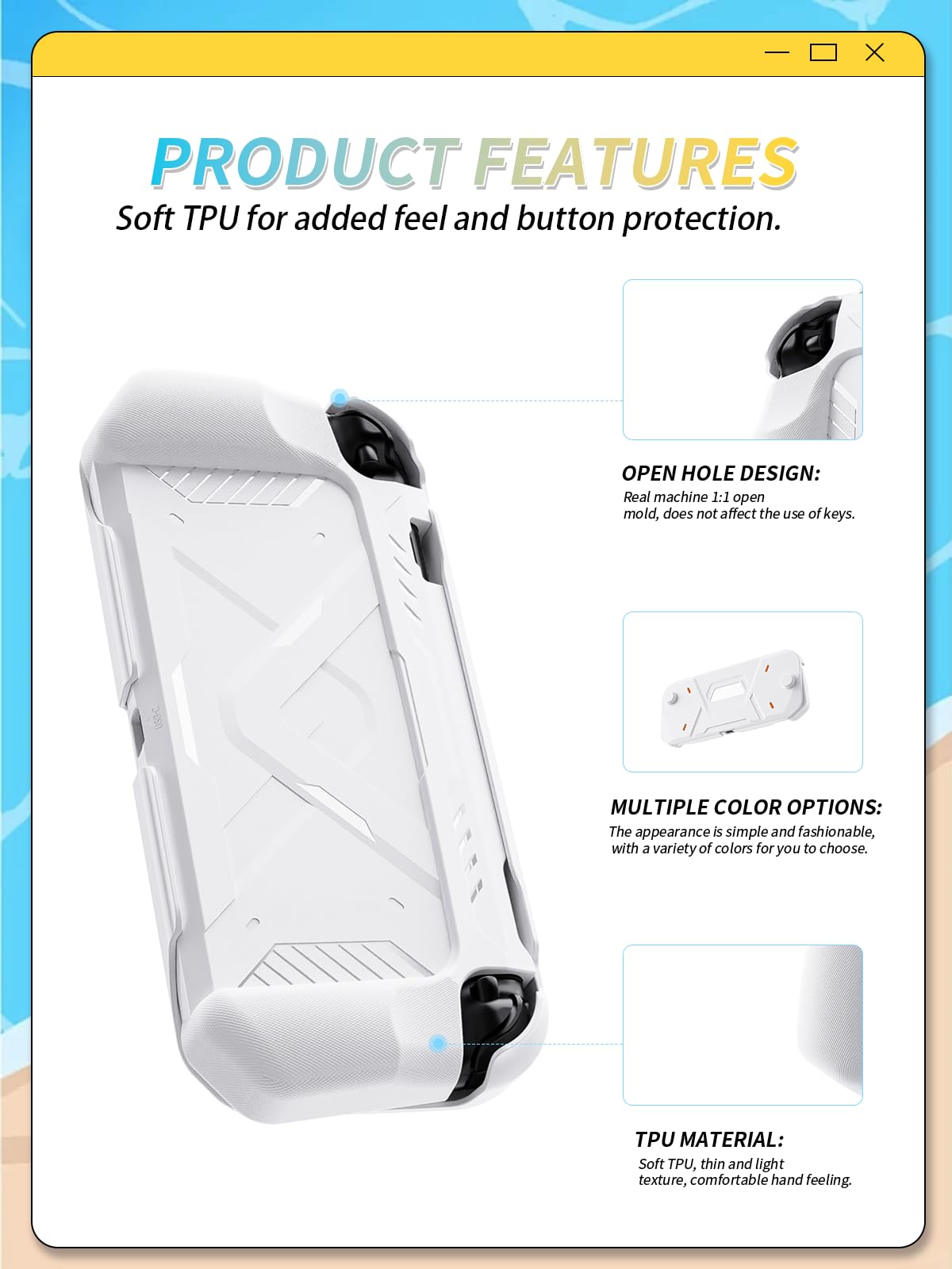 Cover per Nintendo Switch 2, custodia morbida in TPU e guscio rigido in PC per Switch2 con stile Mecha e protezione completa e design integrato, bianco