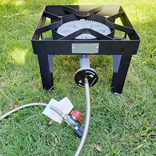 Gaspro 0-20 Psi Adjustable Propane Regulator With Braided Hose, High Pressure Lp Gas Regulator For Gas Grill, Turkey Fryer, Burner, Forge, Smoker, 8-Foot #TOP5